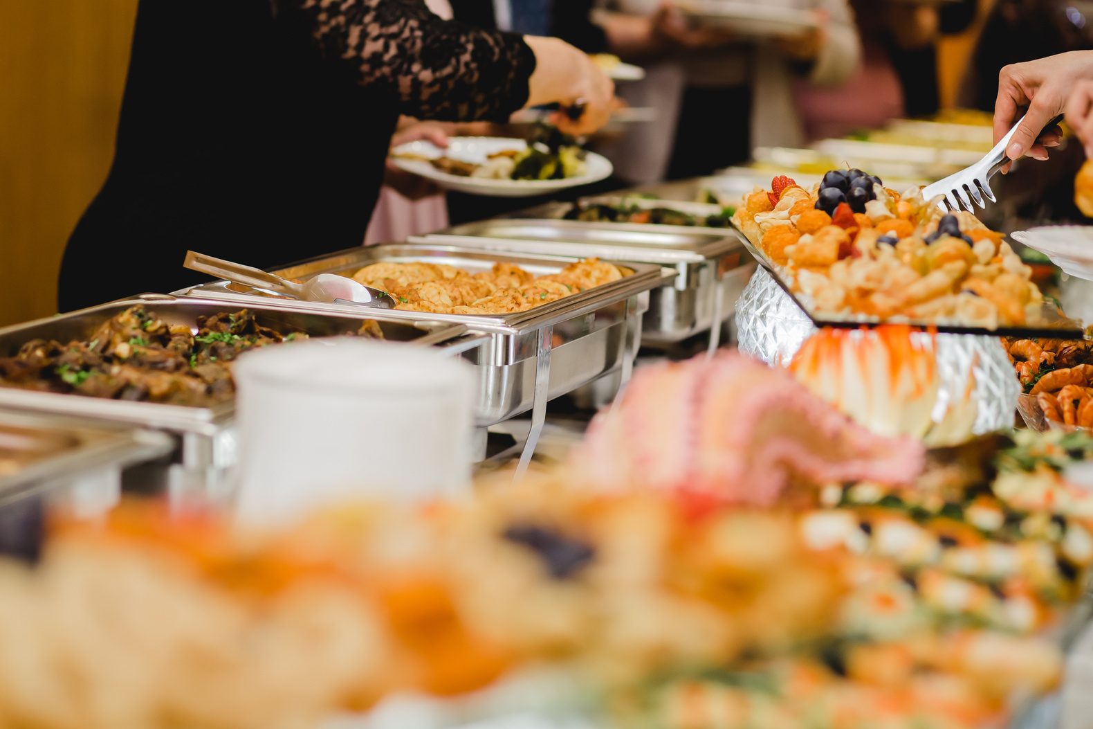 Catering food wedding buffet