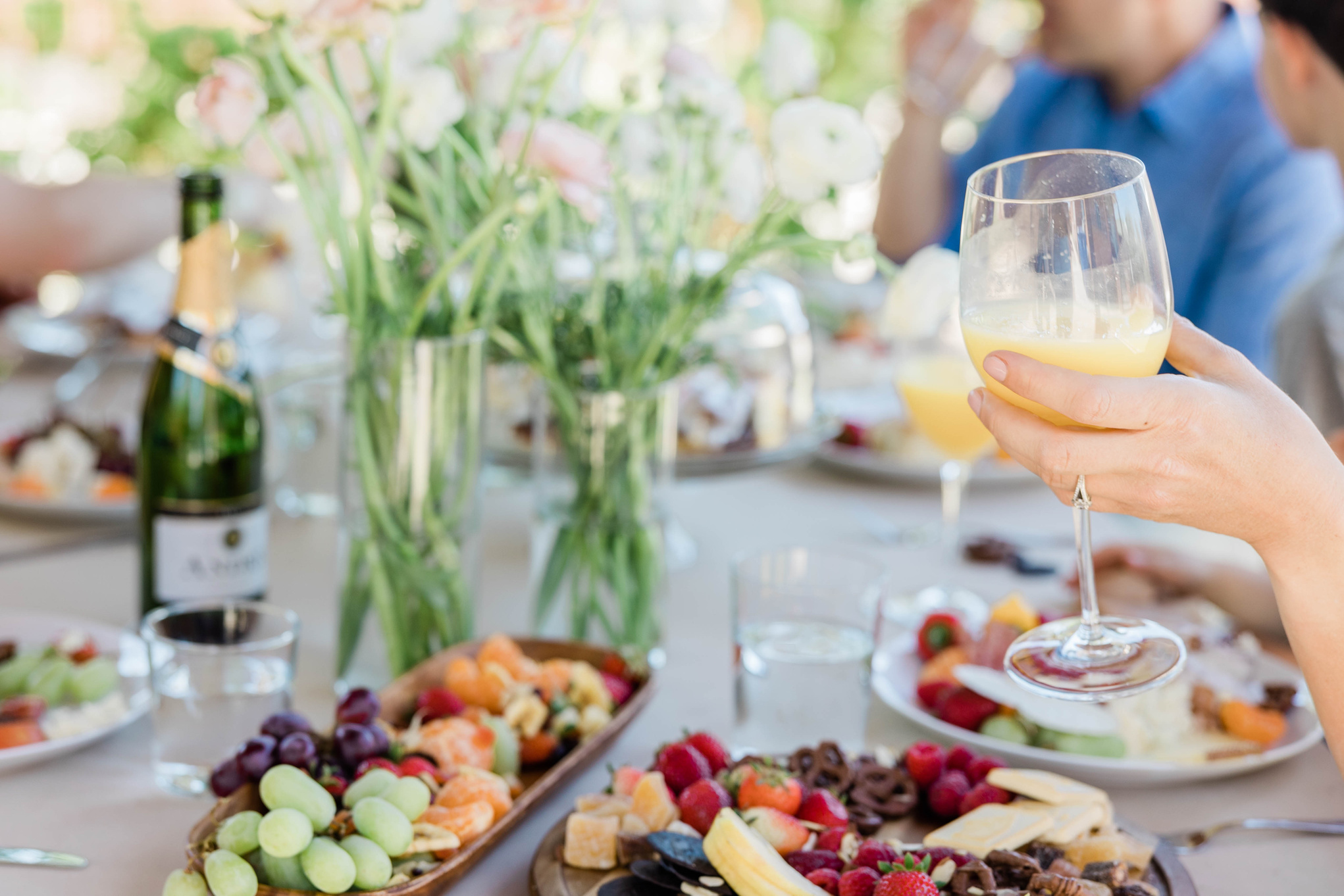 Fruit and Cheese Platter at Brunch